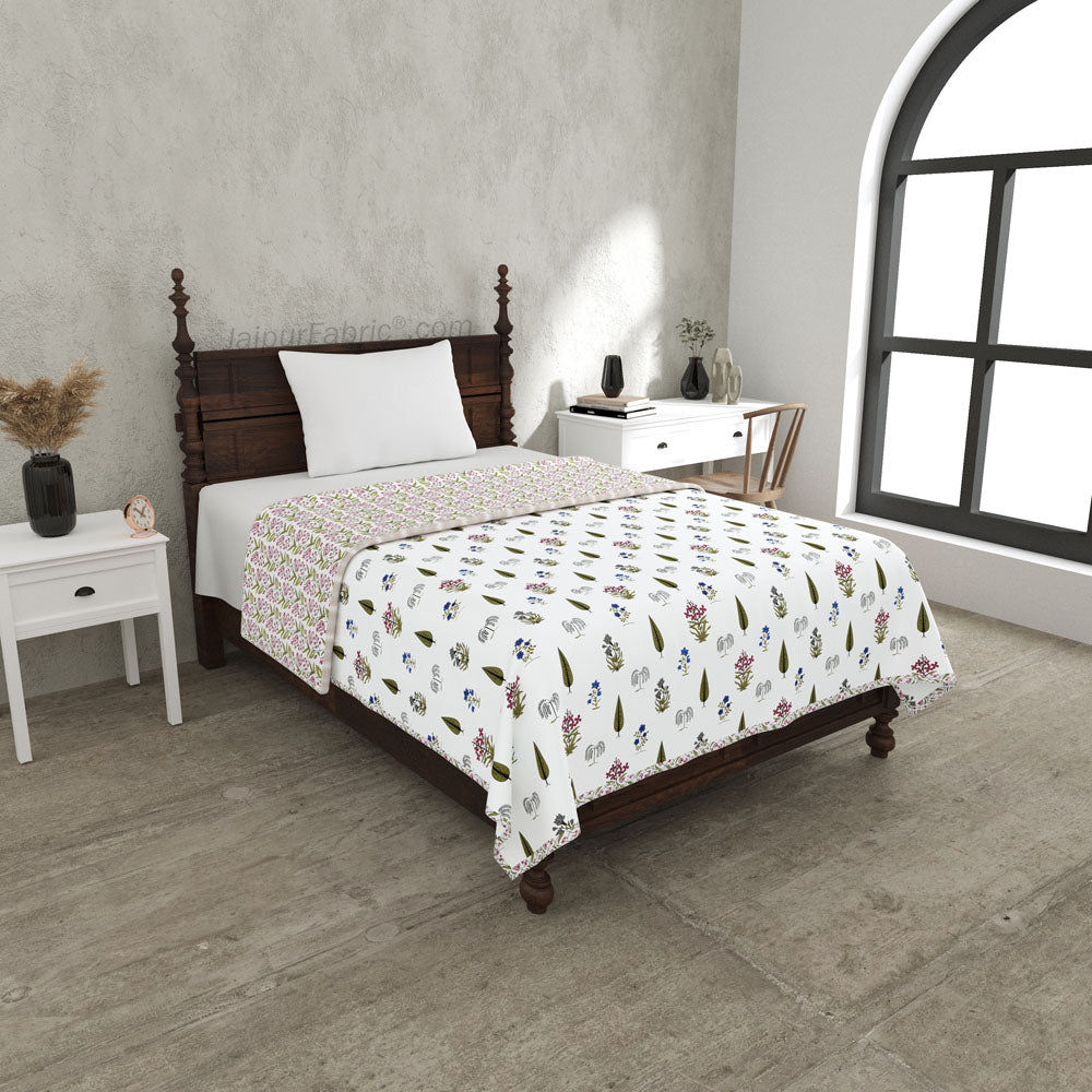 Green Calm Pure Cotton Single Bed Dohar